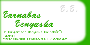 barnabas benyuska business card